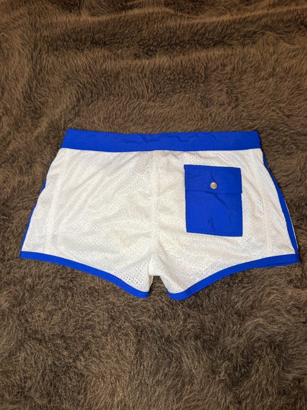 LASC Los Angeles White Blue Mesh Dolphin Shorts Men’s Large - Picture 5 of 8